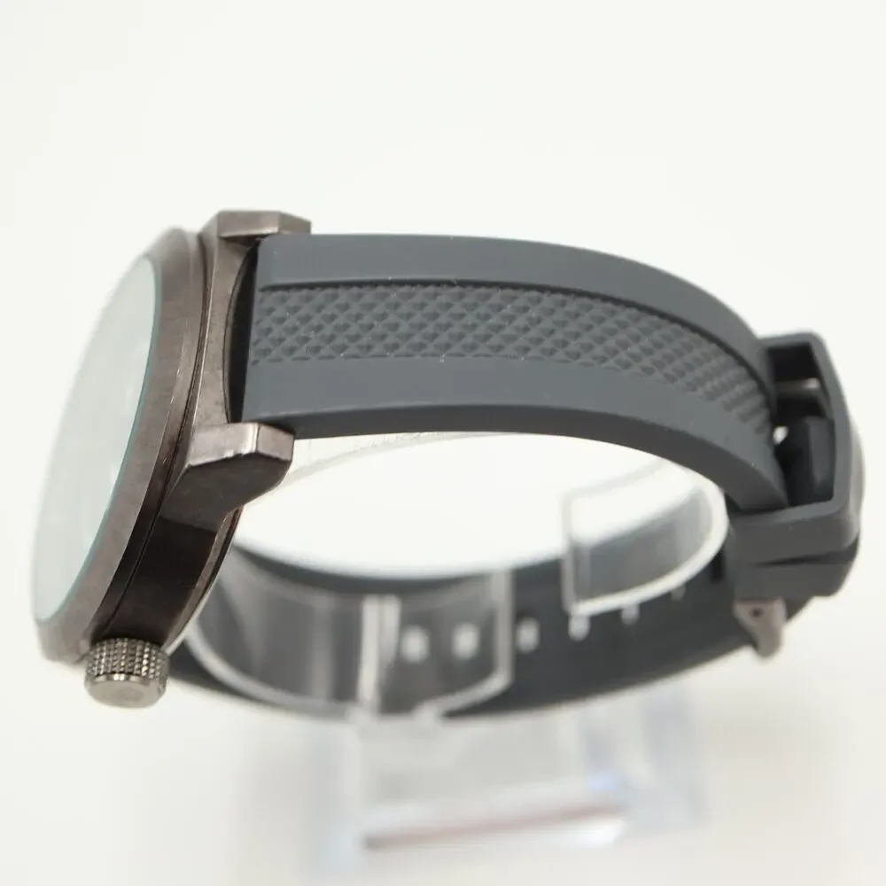 Kenneth Cole Reaction Mens 48mm Watch Gray Black Green Jumbo w New Battery